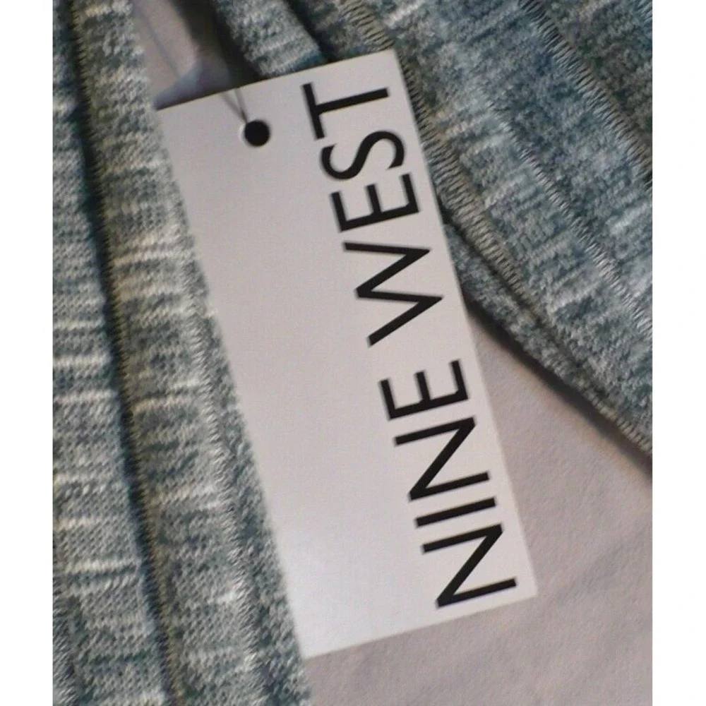 Nine‎ West Sweater Womens Medium Gray Open Front Cardigan New With Tags Pockets